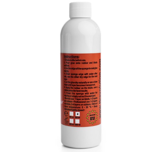 Close-up of VOC-free premium table tennis glue 1 litre, Revolution No.3