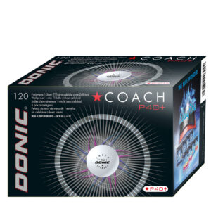 Packung DONIC Coach P40+ Trainingsbälle, 1-Stern, 120er Packung für das Training