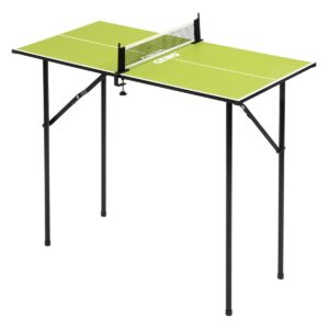 GEWO Mini-Tischtennisplatte in Spielposition, ideal für kleine Räume