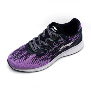 Li-Ning purple table tennis shoes, side view, sporty design